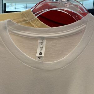 DRIFTWOOD White Tee with Navy Logo